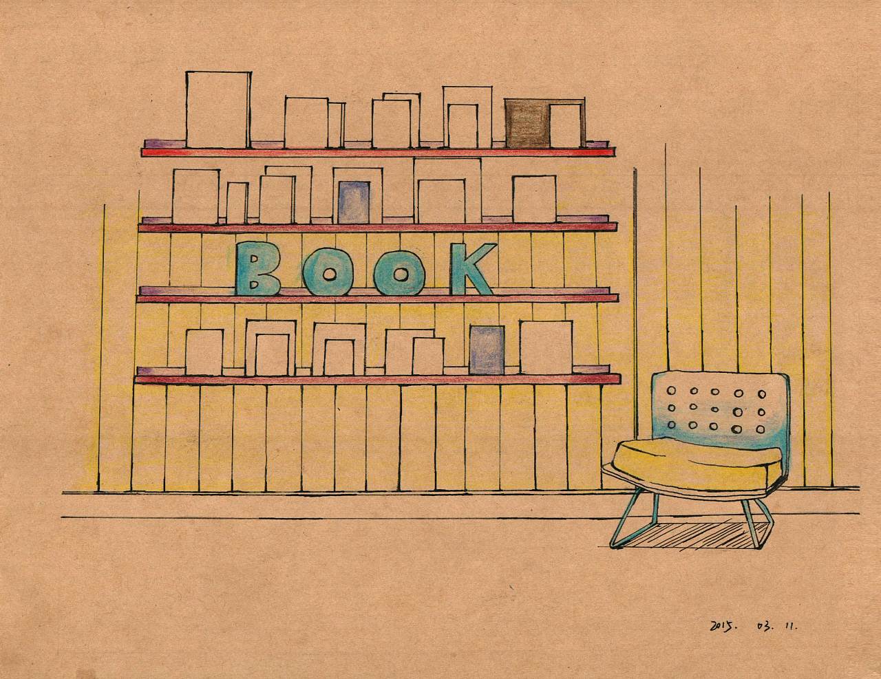 画一个书房简笔画图片