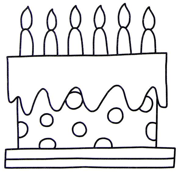 蛋糕简笔画简单儿童画图片