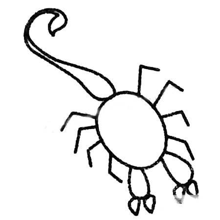 毒蝎子怎么画简笔画图片