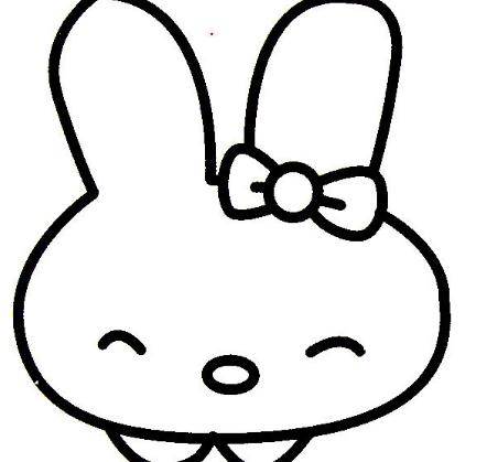 笔画兔子简笔画可爱卡通彩色卡通简笔画兔子头像可爱萌呆的兔子简笔画