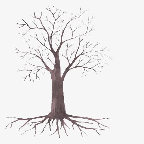 枯树画法简单图片