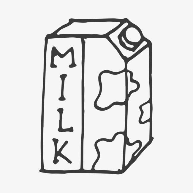 简单画牛奶盒的图片图片