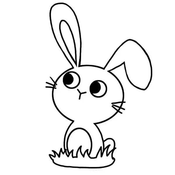 小兔子简笔画可爱呆萌图片