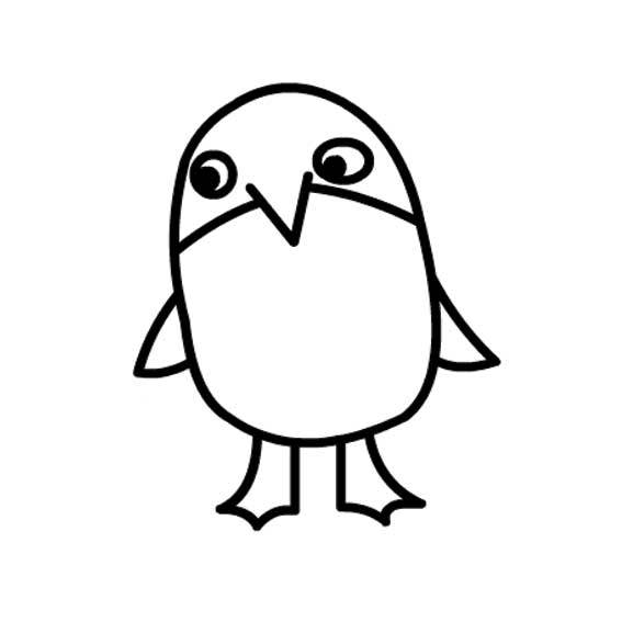 小企鹅简单画法图片