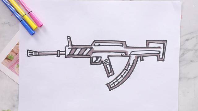 AK枪简笔画图片