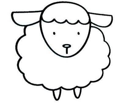 生肖羊简笔画可爱图片