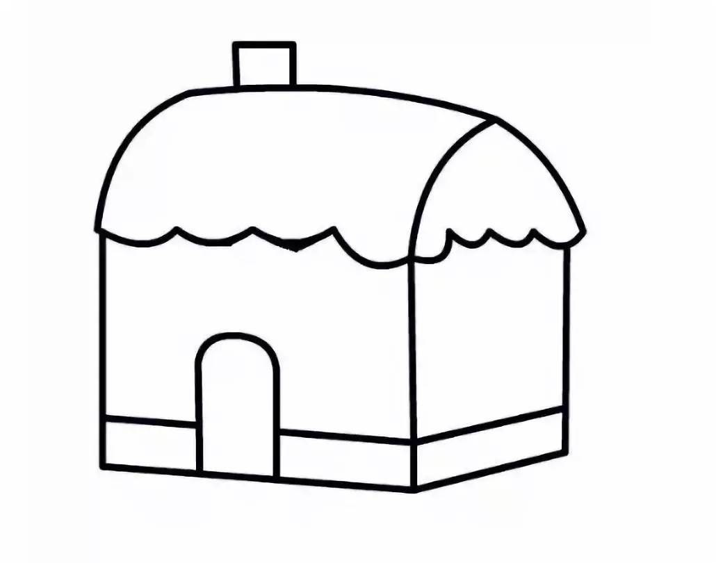 古代简笔画房子简单图片