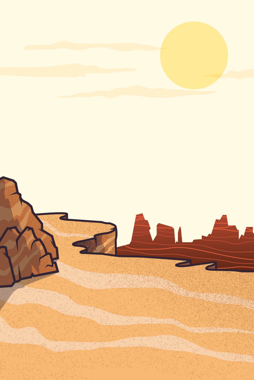 沙漠画 简单图片