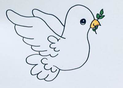 和平的象征简笔画图片