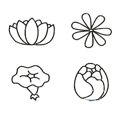 简笔画,花朵,花卉,花瓣,线条,开放的,简图花朵的简笔画就分享到这里