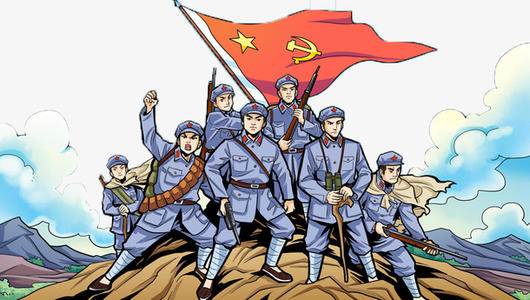 红军长征的画简单图片