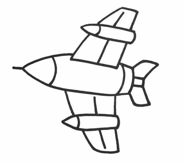 军用飞机简笔画空军图片