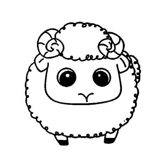 绵羊简笔画可爱简易图片