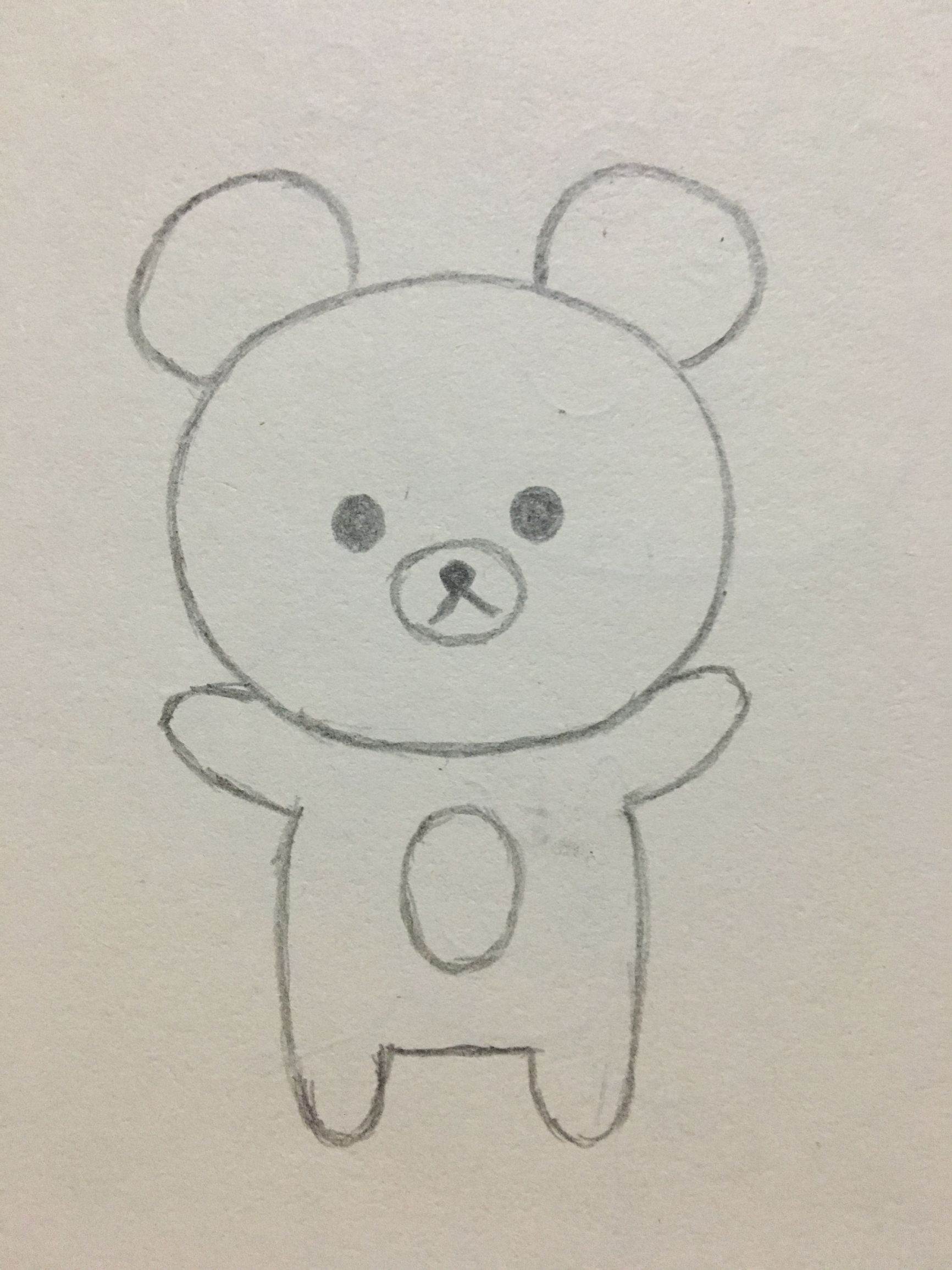 可爱小熊画法 一只图片