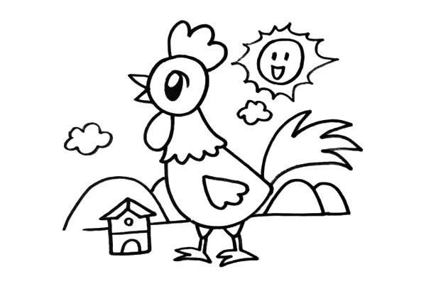 小公鸡和小鸭子简笔画 小公鸡和小鸭子简笔画板书设计