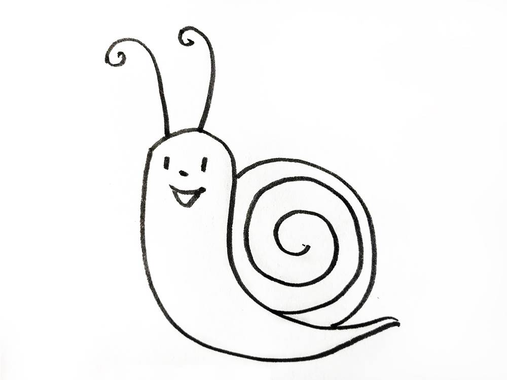 简笔画蜗牛 儿童简笔画蜗牛