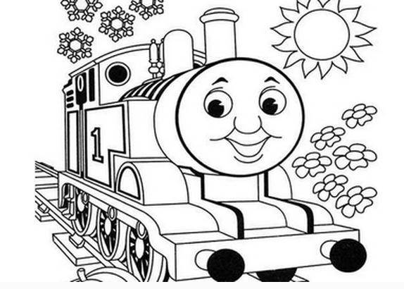 蒸汽火车的简笔画图片