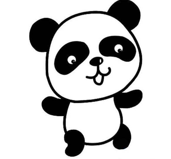 大熊猫简笔画萌萌图片