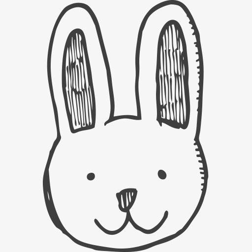 兔子头简笔画 简单图片