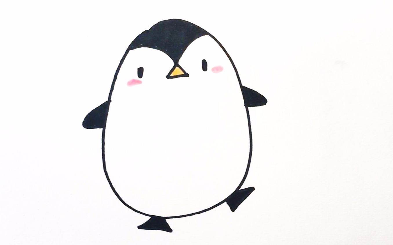 企鹅小时候的简笔画图片
