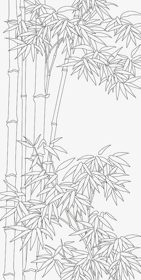 竹子的画法简笔画图片