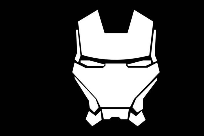 钢铁侠标志logo简笔图片