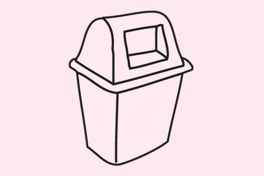 简单的垃圾桶怎么画图片