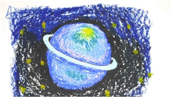 银河系简笔画 彩色笔图片