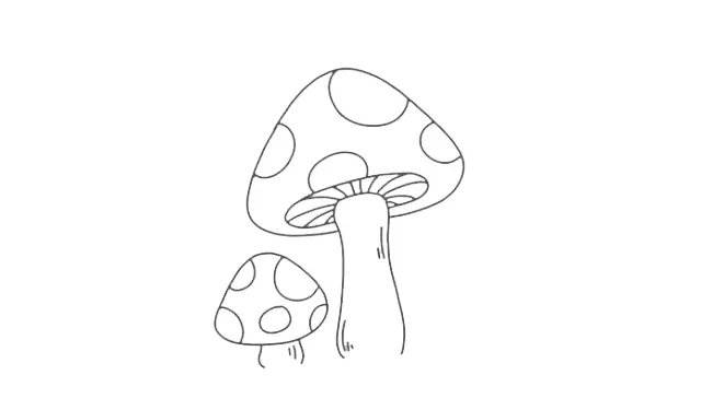 各种蘑菇简笔画图片