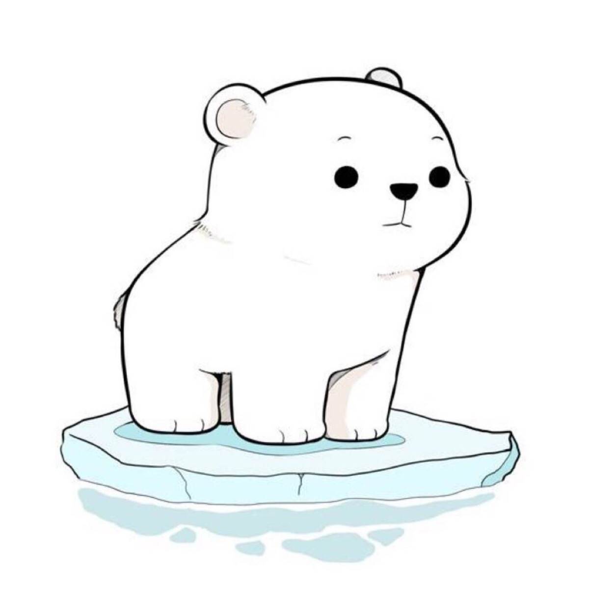 简单北极熊的画法图片