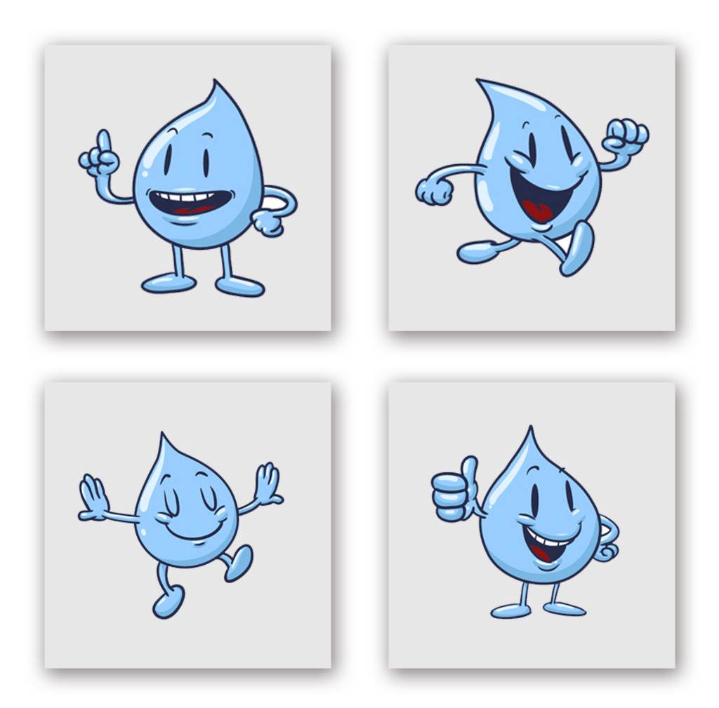 水的各种形态 卡通图片