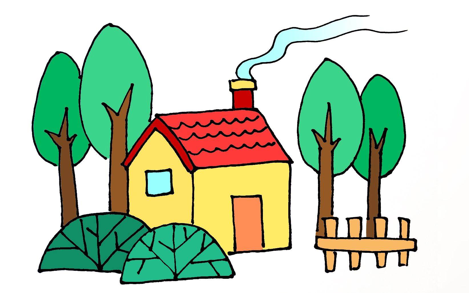 可爱小房子简笔画画法图片步骤（小朋友学画画视频大全） - 有点网 - 好手艺