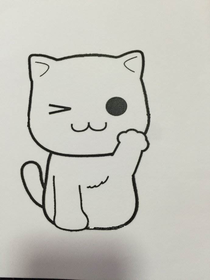 小猫简笔画 简单漂亮图片