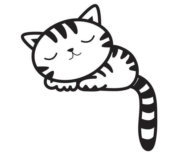 儿童简笔画可爱的小猫画法步骤图片七小猫咪简笔画这是一组