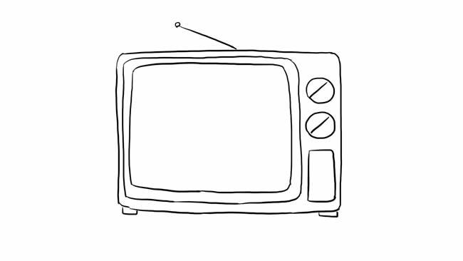 电视机简笔画 现代化图片