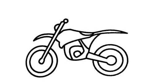 摩托车简笔画 画法图片