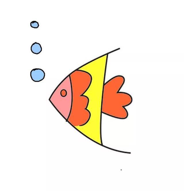 小鱼的画法儿童简笔画图片