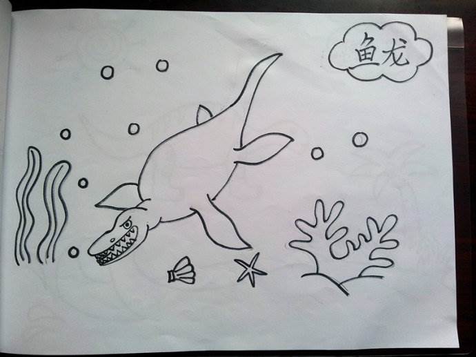 恐龙封面简笔画图片