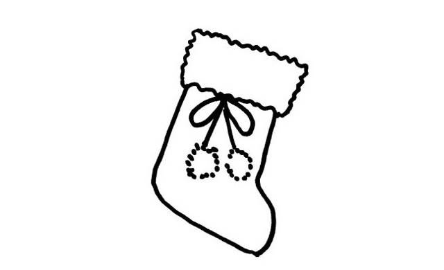 儿童绘画袜子简图图片