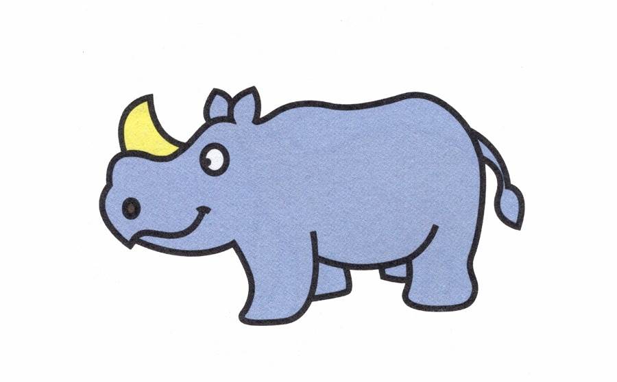 小犀牛简笔画线稿犀牛,纹身可爱的小犀牛简笔画这是一组犀牛简笔画的