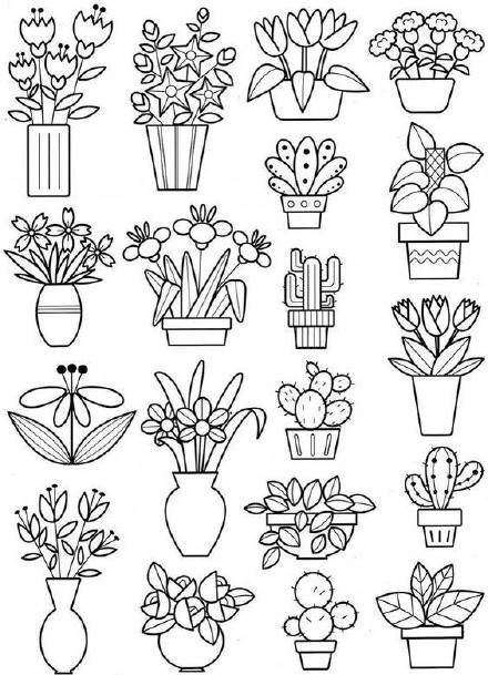100种植物简笔画种花图片