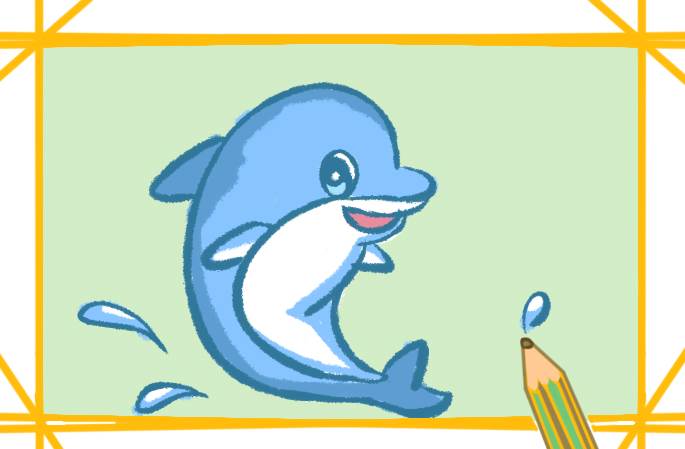 海豚动物简笔画图片海豚简笔画大全带颜色海豚的简笔画这是一组海豚简