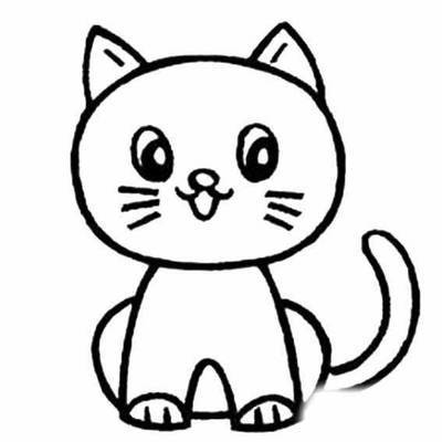 小猫简笔画大全 简单图片