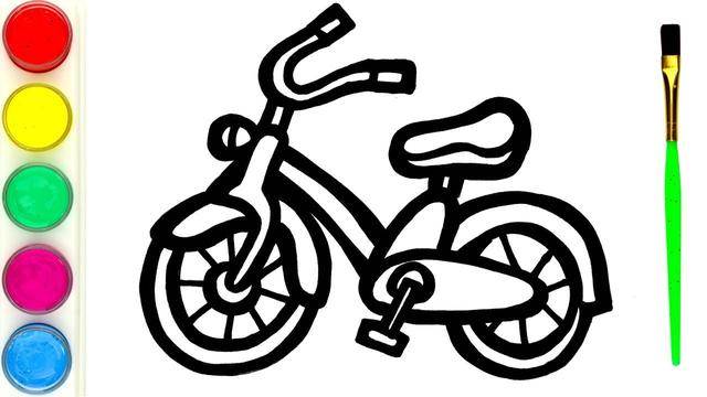 自行车简笔画图片幼儿简笔自行车自行车简笔画彩色简笔画图片大全
