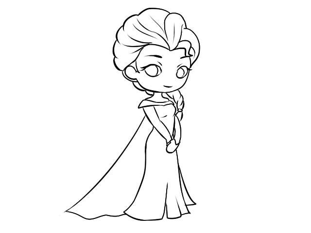 冰雪奇缘一艾莎简笔画冰雪女王艾莎公主画法讲解美若天仙的简公主简笔