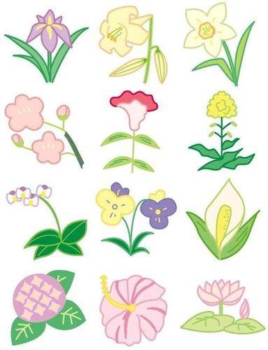 春天的花朵画法图片