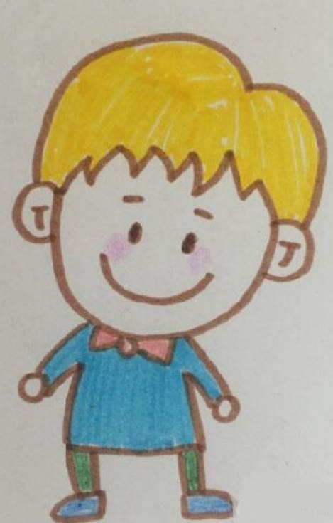 男孩简笔画图片幼儿学画帅气的小男孩这是一组自画像简笔画男生的内容