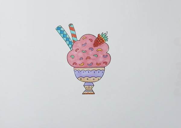 冰淇淋简笔画可爱简笔图片