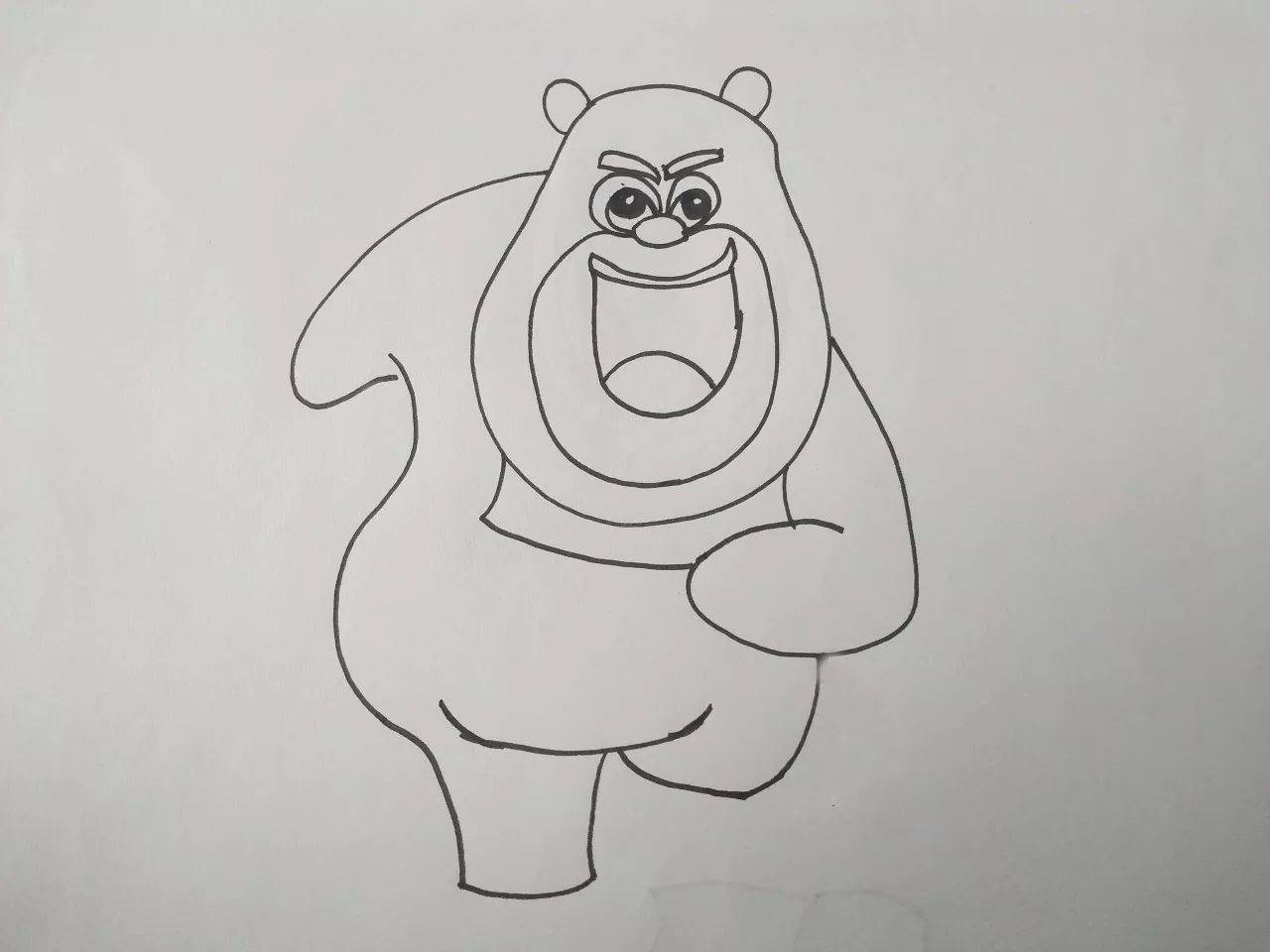 大熊简笔画简单图片