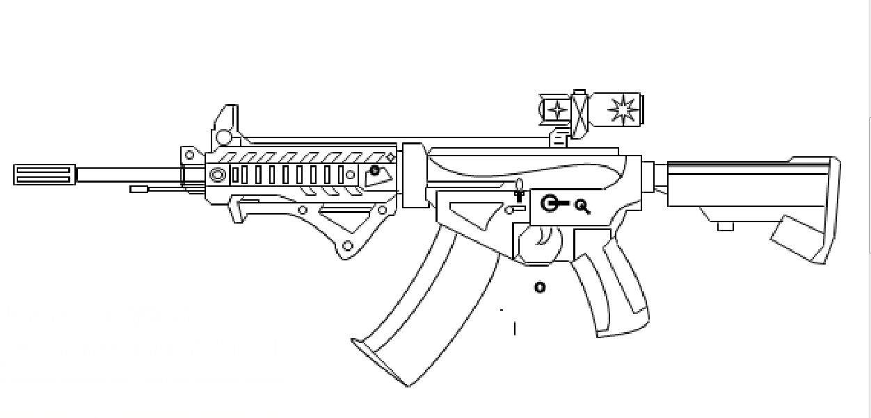 枪的简笔画 枪的简笔画m416
